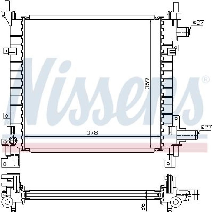 Nissens Wasserkühler PKW 62083A Nissens Wasserkühler PKW 62083A