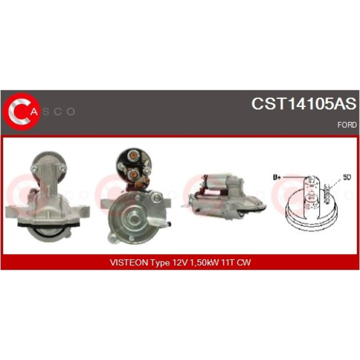 CASCO Anlasser CST14105AS CASCO Anlasser CST14105AS