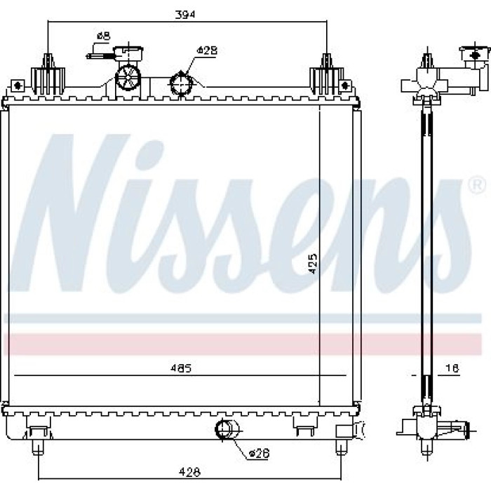 Nissens Wasserkühler PKW 606550 Nissens Wasserkühler PKW 606550