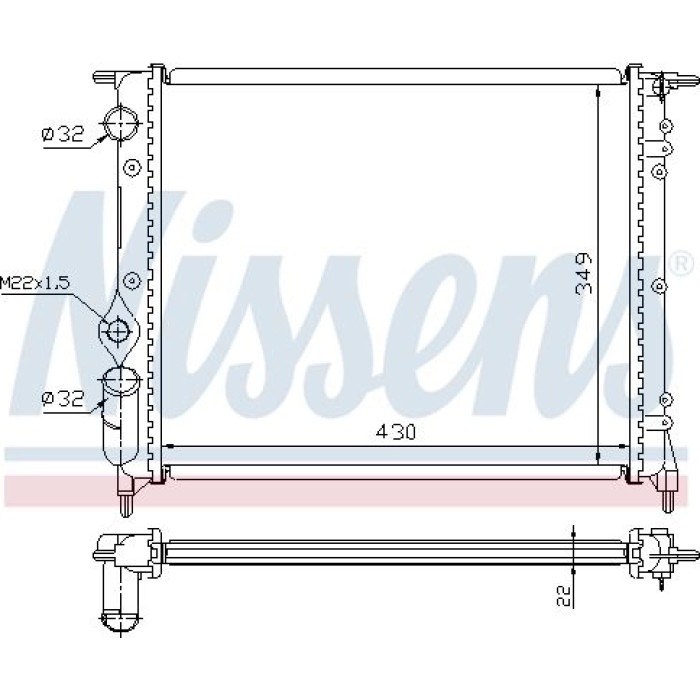 Nissens Wasserkühler PKW 63924