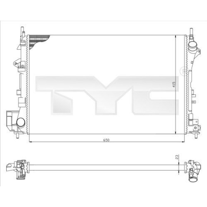 TYC Motorkühler 725-0009 TYC Motorkühler 725-0009