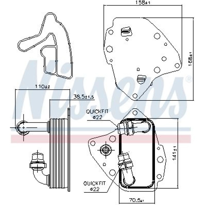 Nissens Ölkühler PKW 90996 Nissens Ölkühler PKW 90996