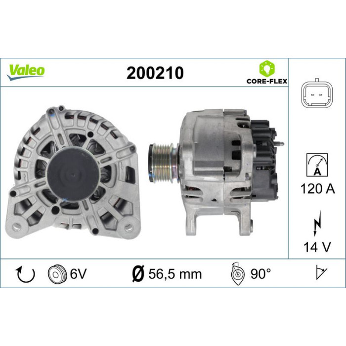 Valeo Lichtmaschine 200210 Valeo Lichtmaschine 200210
