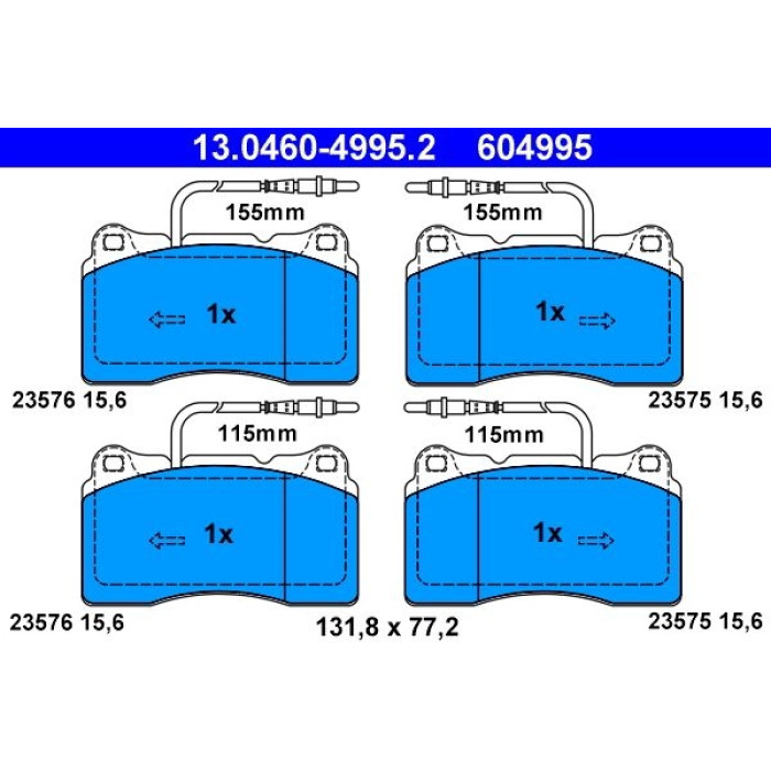 ATE Bremsbeläge 13.0460-4995.2 ATE Bremsbeläge 13.0460-4995.2