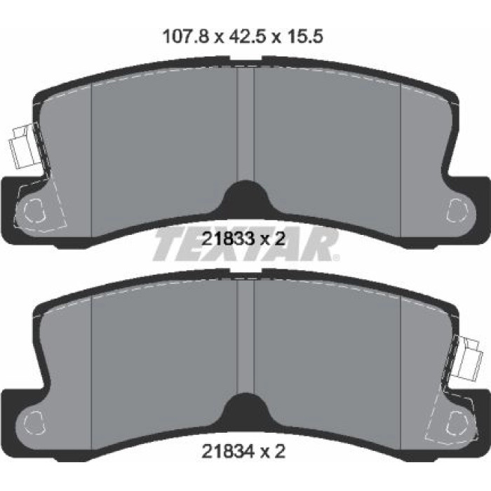 Textar Bremsbelagsatz 2183301 Textar Bremsbelagsatz 2183301