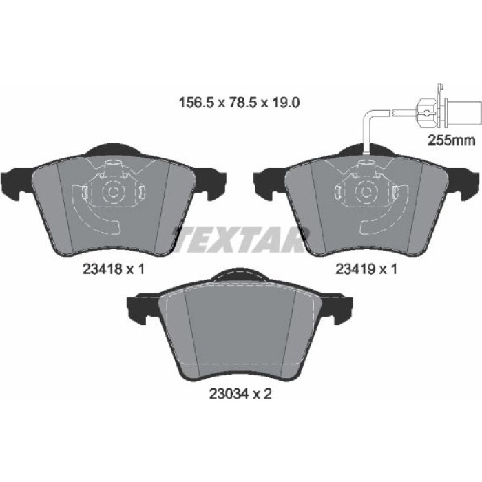 Textar Bremsbelagsatz 2341801 Textar Bremsbelagsatz 2341801