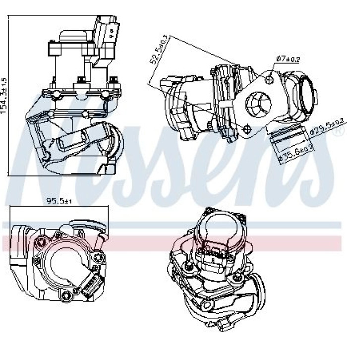 98188 Nissens AGR-Ventil 98188 98188 Nissens AGR-Ventil 98188
