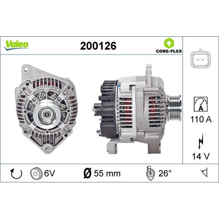 Valeo Lichtmaschine 200126 Valeo Lichtmaschine 200126