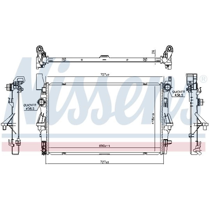 Nissens Wasserkühler PKW 606021
