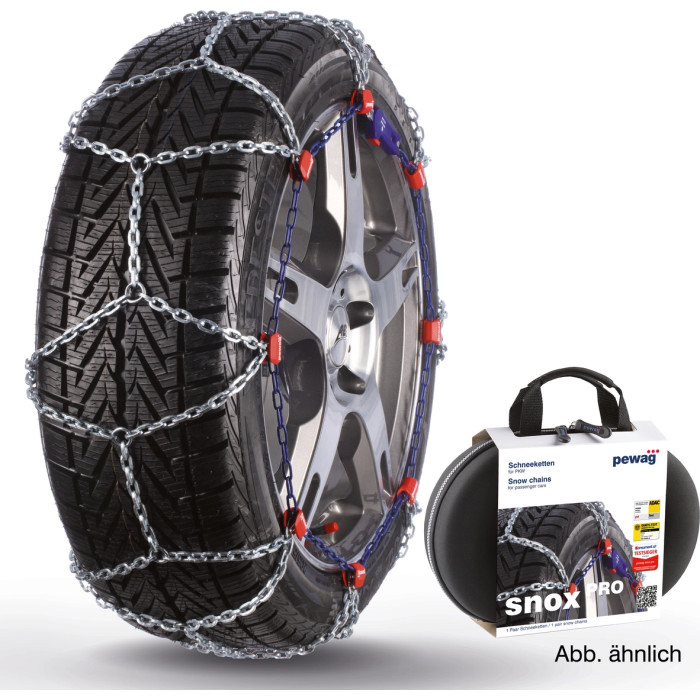 pewag snox pro SXP 560 Schneeketten für PKW/SUV – 3,2 mm Gliedstärke, 11,5 mm Kettenauftrag, vollautomatische Spannung & Felgenschutz 4063703 pewag snox pro SXP 560 Schneeketten für PKW/SUV – 3,2 mm Gliedstärke, 11,5 mm Kettenauftrag, vollautomatische Spannung & Felgenschutz 4063703