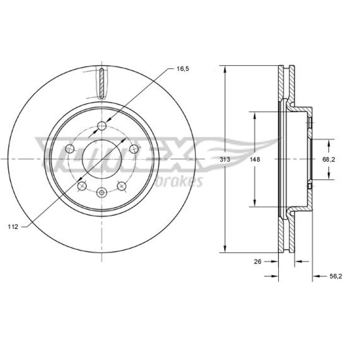 TX 73-89 Tomex Brakes Bremsscheibe TX 73-89 TX 73-89 Tomex Brakes Bremsscheibe TX 73-89