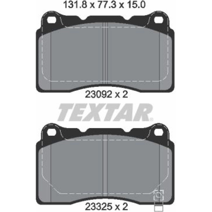 2309204 Textar Bremsbelagsatz 2309204 2309204 Textar Bremsbelagsatz 2309204