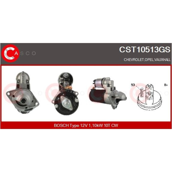 CASCO Anlasser CST10513GS CASCO Anlasser CST10513GS