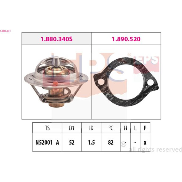 EPS Thermostat 1.880.331 EPS Thermostat 1.880.331