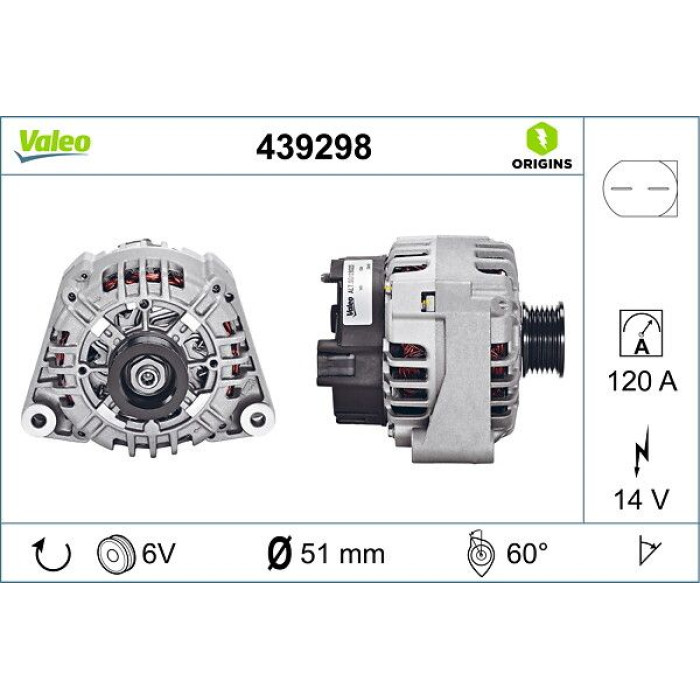 439298 Valeo Lichtmaschine 439298 439298 Valeo Lichtmaschine 439298