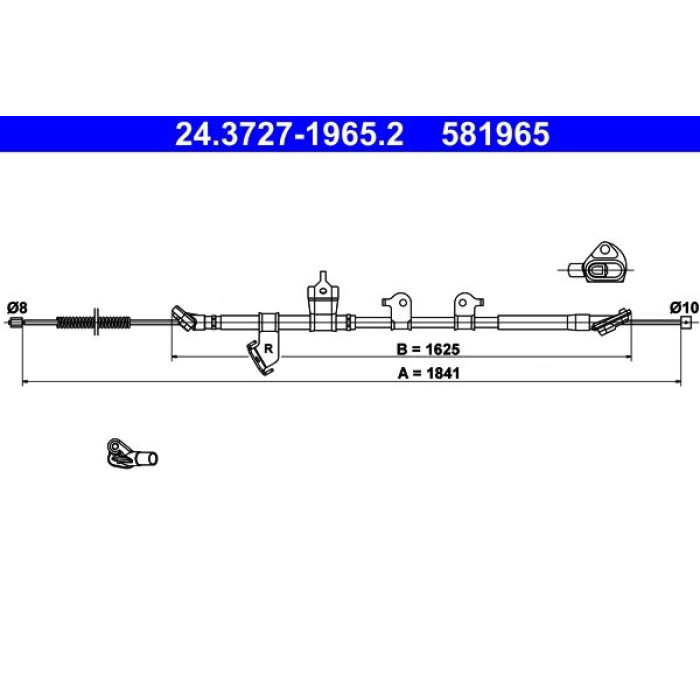 ATE Handbremsseil 24.3727-1965.2 ATE Handbremsseil 24.3727-1965.2