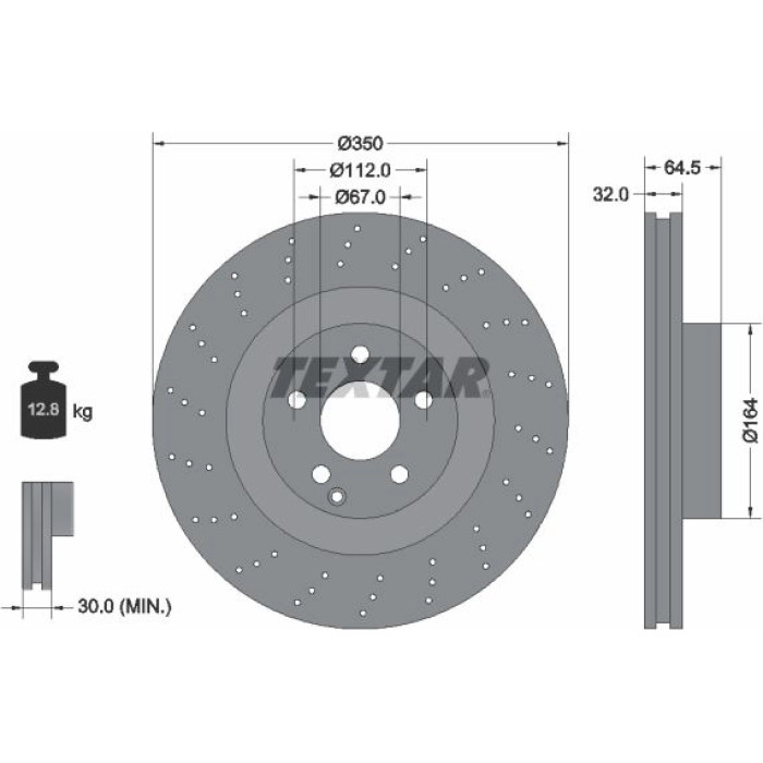 Textar Bremsscheibe 92176405 Textar Bremsscheibe 92176405