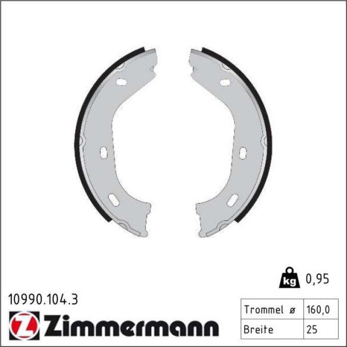 ZIMMERMANN Bremsbacken 10990.104.3 ZIMMERMANN Bremsbacken 10990.104.3