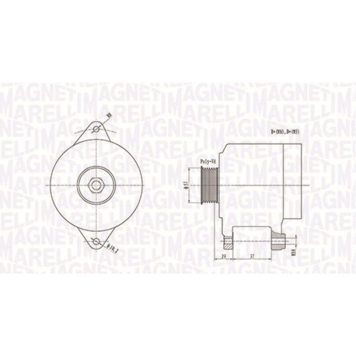 Magneti Marelli Lichtmaschine 063731978010 Magneti Marelli Lichtmaschine 063731978010