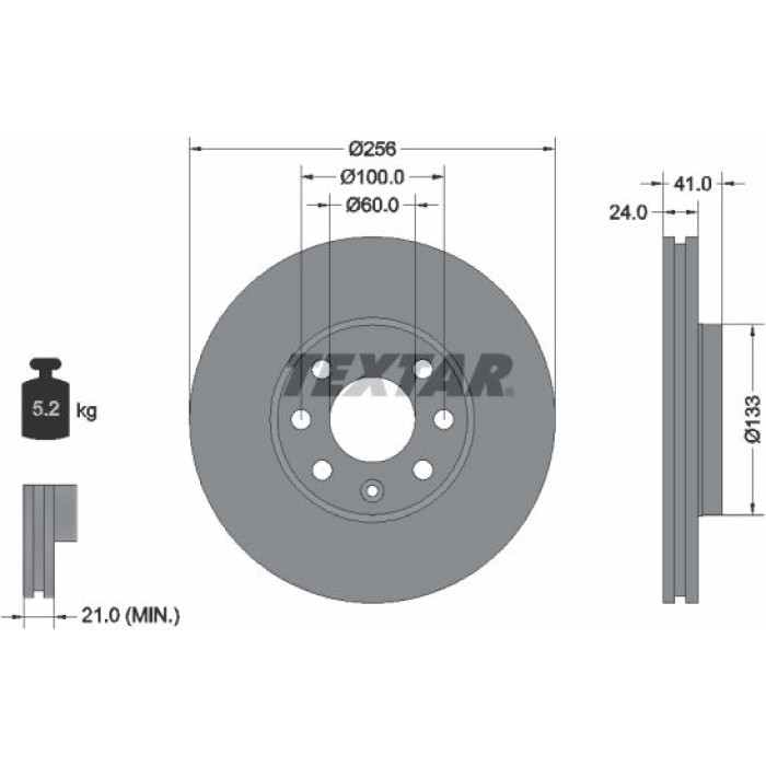 Textar Bremsscheibe 92091803 Textar Bremsscheibe 92091803