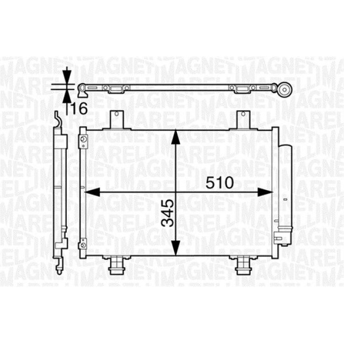 Magneti Marelli Klimakondensator 350203631000