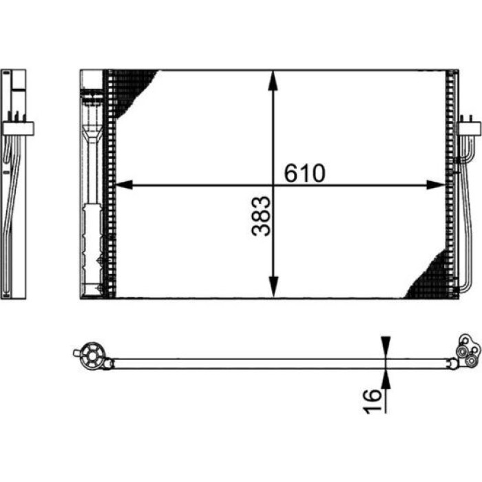 Kondensator, Klimaanlage AC 345 000P Kondensator, Klimaanlage AC 345 000P