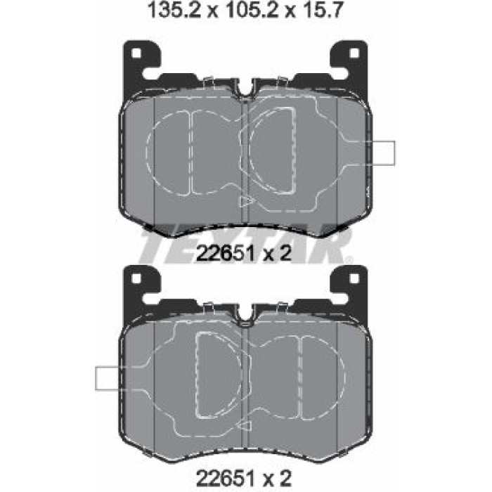 Textar Bremsbelagsatz 2265101 Textar Bremsbelagsatz 2265101
