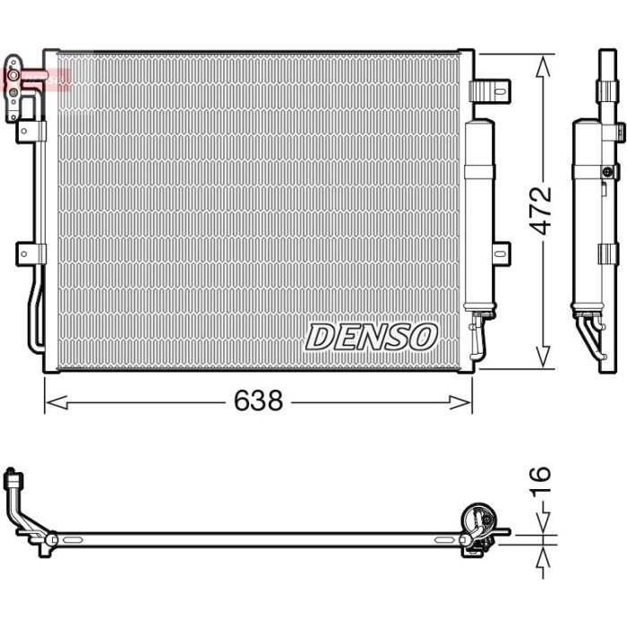 Denso Klimakondensator DCN14003