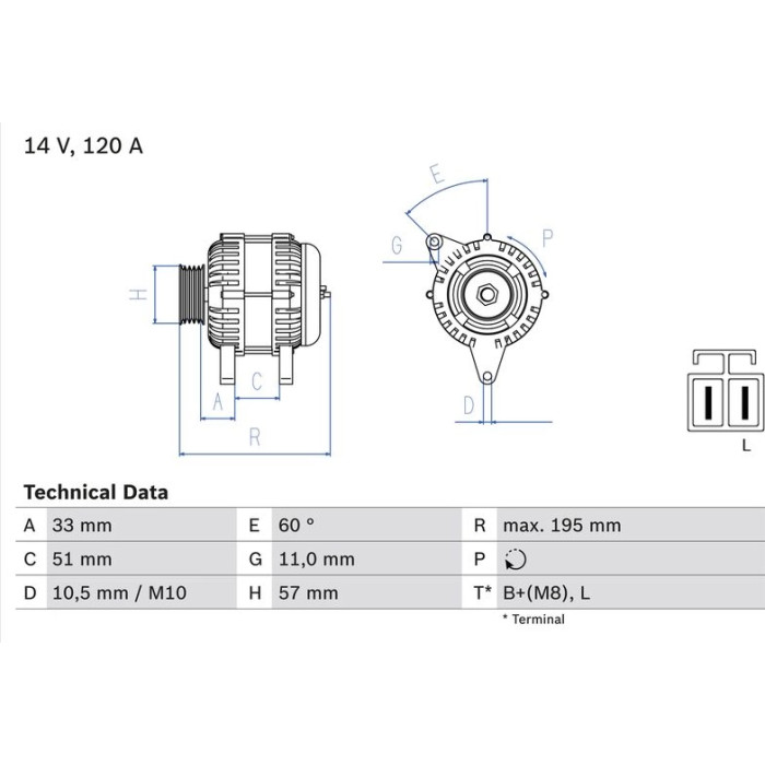 Bosch Lichtmaschine 0 986 081 060 Bosch Lichtmaschine 0 986 081 060