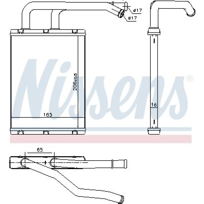 Nissens Heizungskühler PKW 707176 Nissens Heizungskühler PKW 707176