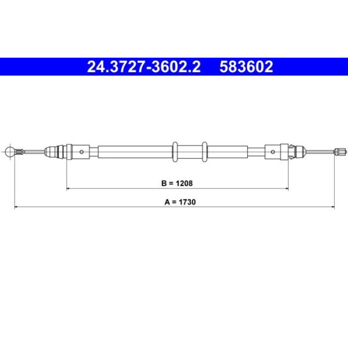 ATE Handbremsseil 24.3727-3602.2 ATE Handbremsseil 24.3727-3602.2
