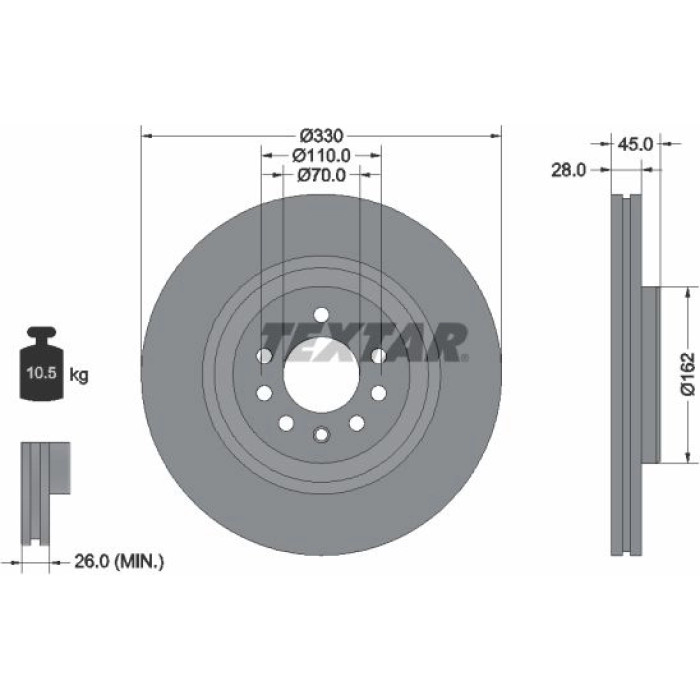 Textar Bremsscheibe 92315903