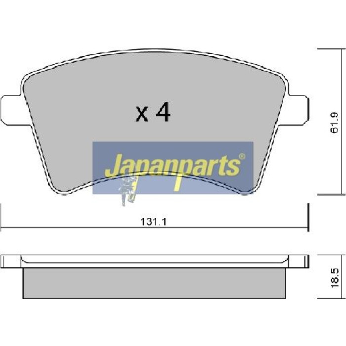 Japanparts Bremsbeläge PA-0720AF Japanparts Bremsbeläge PA-0720AF