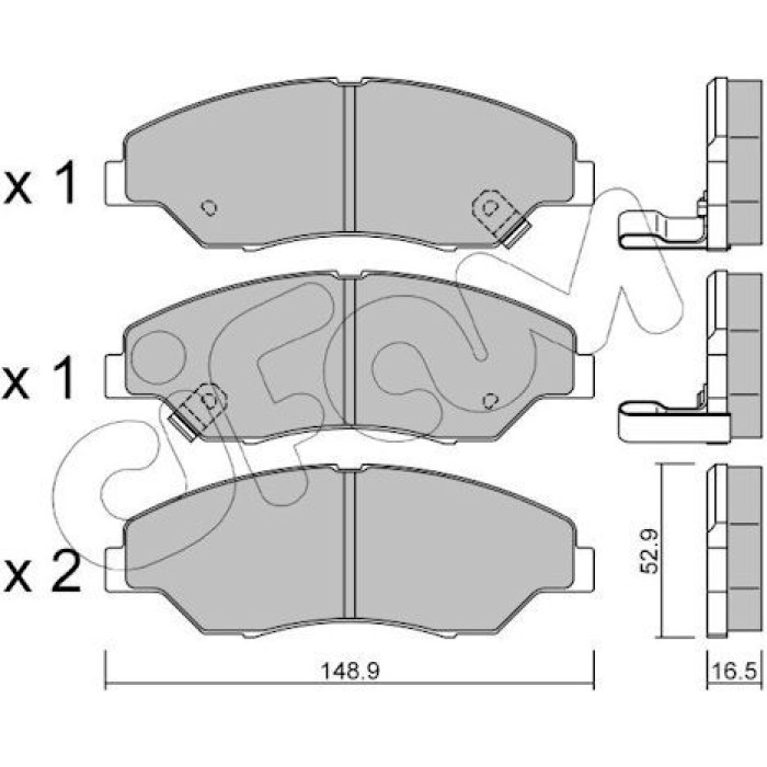 CIFAM Bremsbelagsatz, Scheibenbremse 822-376-0