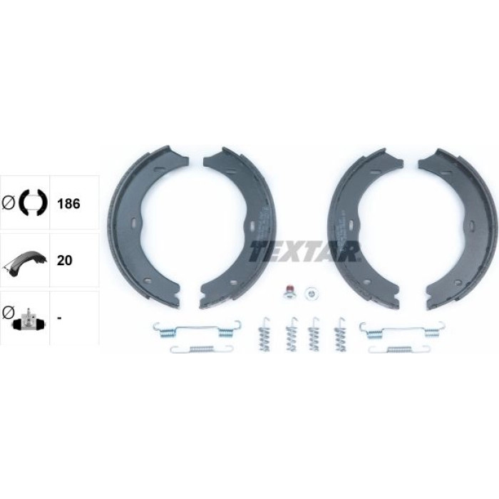 Textar Handbremsbackensatz 91061900 Textar Handbremsbackensatz 91061900