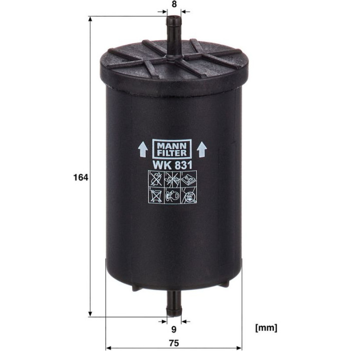 WK 831 MANN-FILTER Kraftstofffilter WK 831 WK 831 MANN-FILTER Kraftstofffilter WK 831