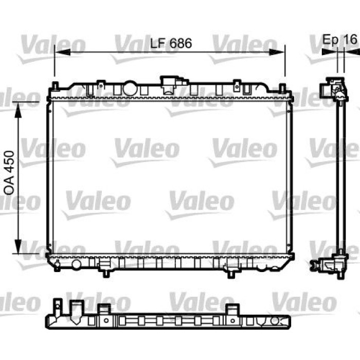 Valeo Motorkühler 735063 Valeo Motorkühler 735063