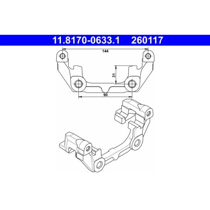 ATE Halter, Bremssattel 11.8170-0633.1 ATE Halter, Bremssattel 11.8170-0633.1