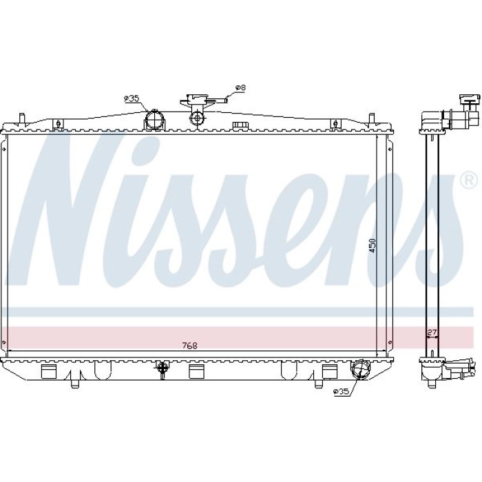 Nissens Wasserkühler PKW 646833 Nissens Wasserkühler PKW 646833