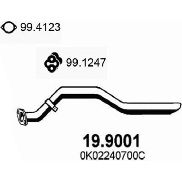 19.9001 ASSO Abgasrohr 19.9001