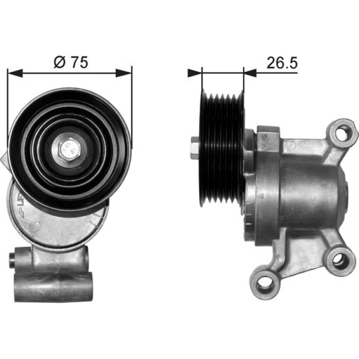 Gates Spannrolle T38357 Gates Spannrolle T38357