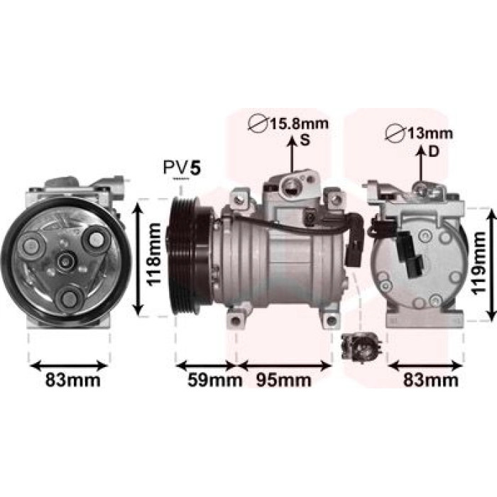 Van Wezel Klimakompressor 8300K200 Van Wezel Klimakompressor 8300K200