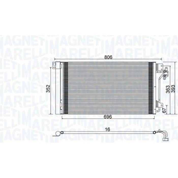 Magneti Marelli Klimakondensator 350203962000 Magneti Marelli Klimakondensator 350203962000