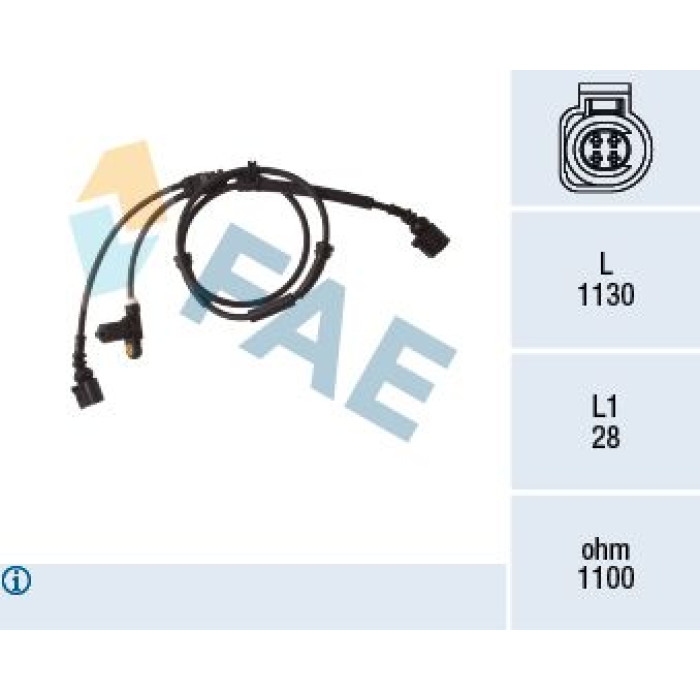 FAE Sensor, Raddrehzahl 78172 FAE Sensor, Raddrehzahl 78172