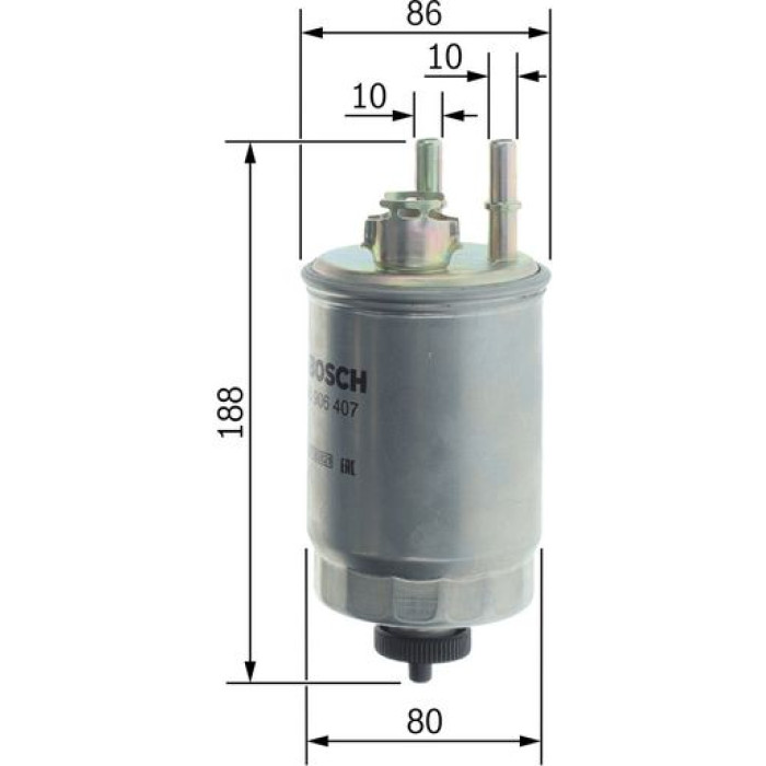 Bosch Kraftstofffilter 0 450 906 407 Bosch Kraftstofffilter 0 450 906 407