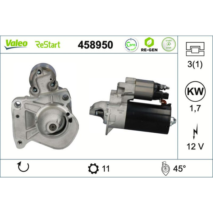 Valeo Anlasser 458950