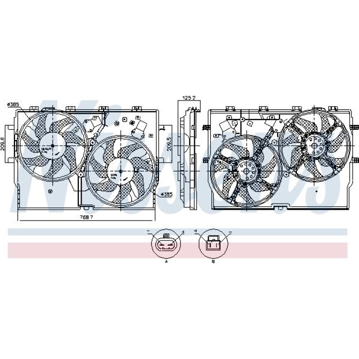 Nissens Kühlerlüfter PKW 850002