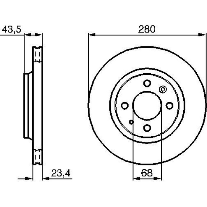 Bosch Bremsscheibe Vorderachse 0 986 478 375 Bosch Bremsscheibe Vorderachse 0 986 478 375