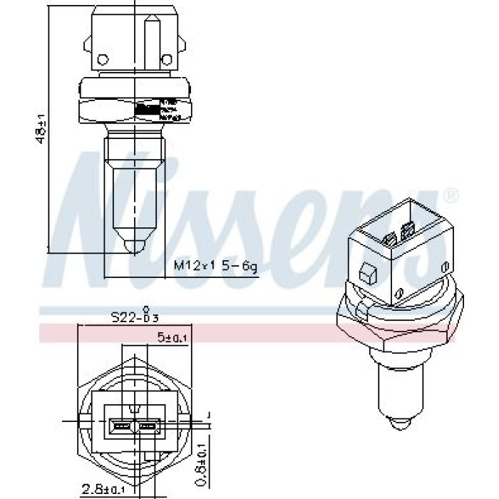 207088 Nissens Kühlmitteltemperatursensor 207088 207088 Nissens Kühlmitteltemperatursensor 207088