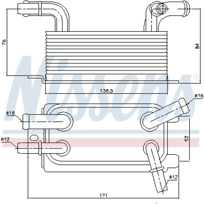 Nissens Ölkühler PKW 90642 Nissens Ölkühler PKW 90642
